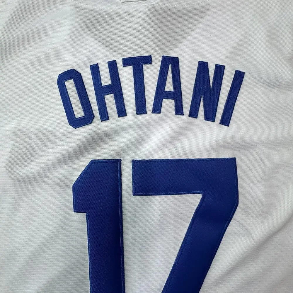 Los Angeles Dodgers Jersey Mens Large White MLB Baseball Shohei Ohtani 17 Nike